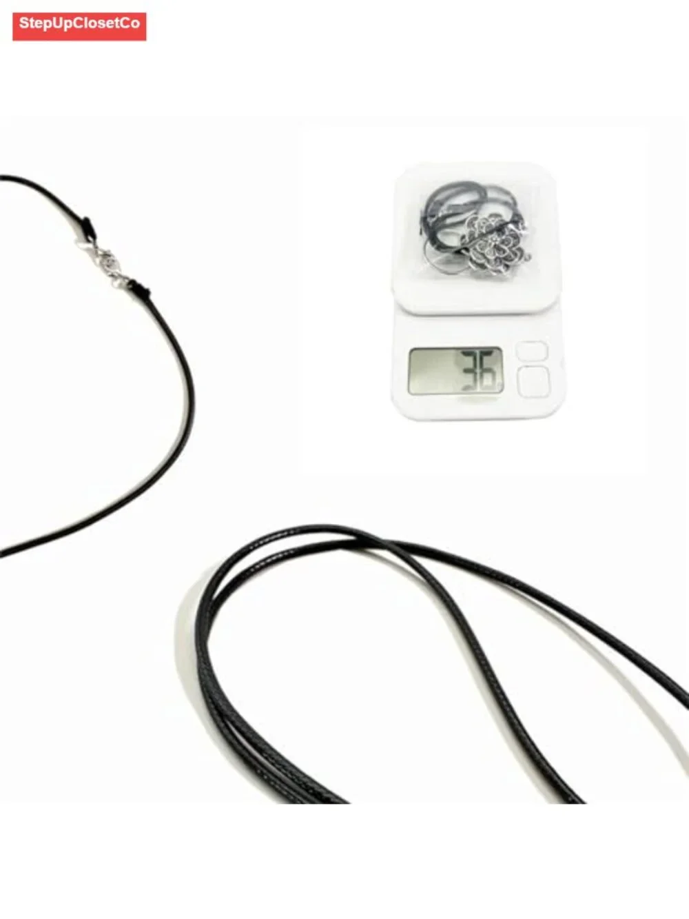 Leather Cord Glasses Necklace Sunglasses Holder with Flower Loop Ring Eyeglass
